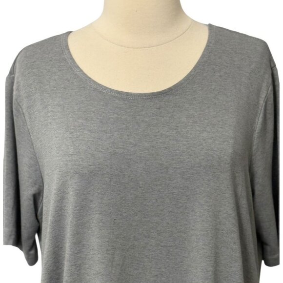 Bryn Walker Jessie Tunic Gray Short Sleeve Rayon Spandex Lagenlook Travel Size S - Picture 2 of 11